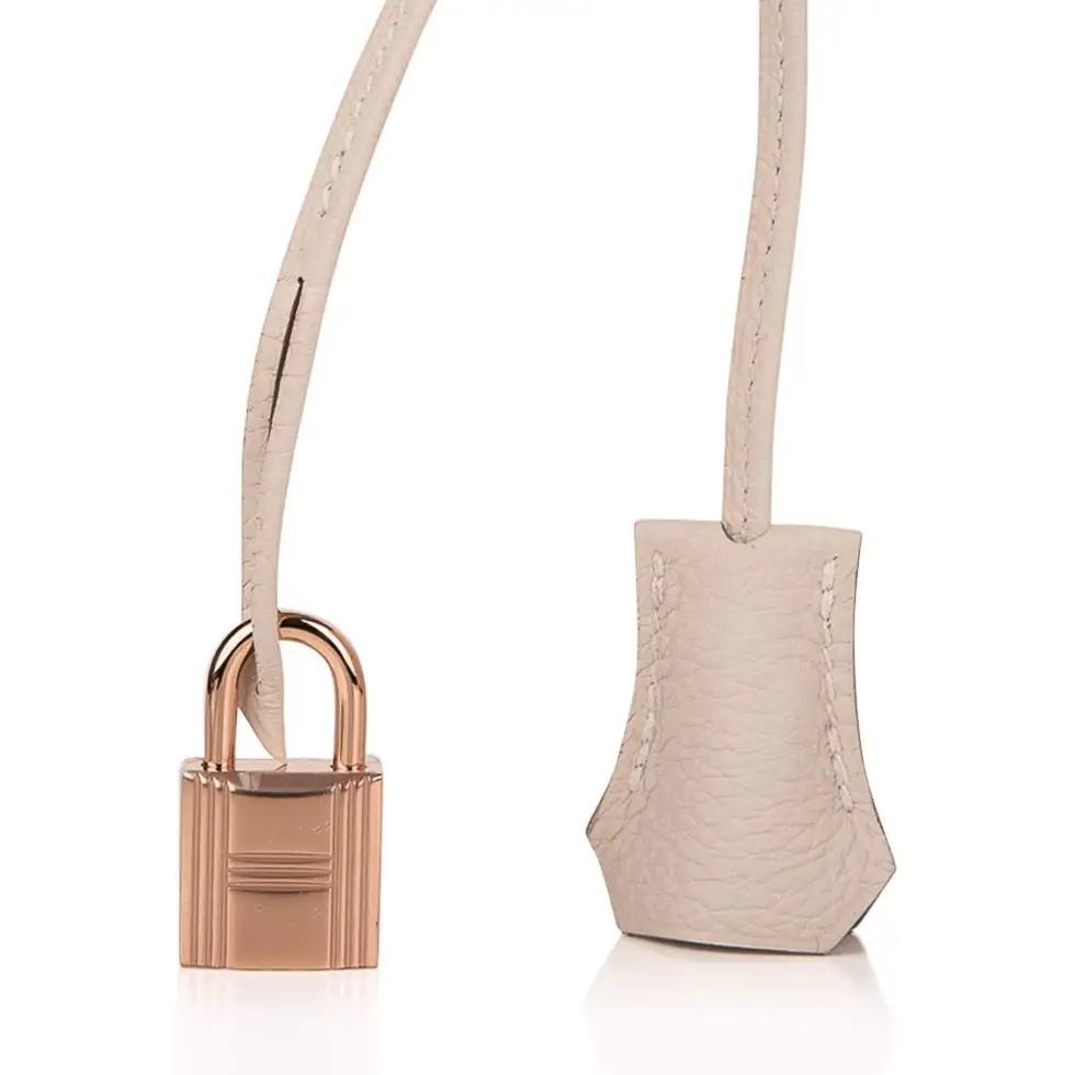 Hermes Birkin 30 Bag Craie Togo Leather with Rose Gold Hardware - Image 6