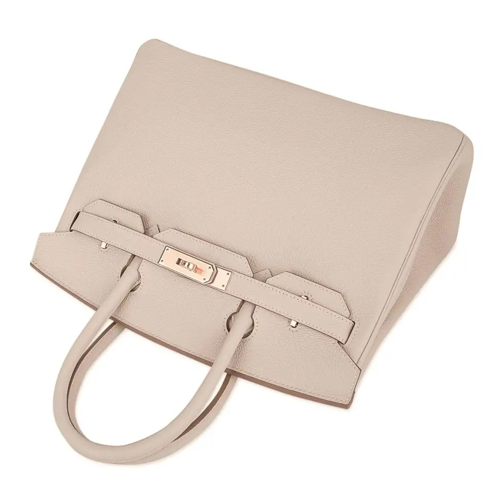 Hermes Birkin 30 Bag Craie Togo Leather with Rose Gold Hardware - Image 7