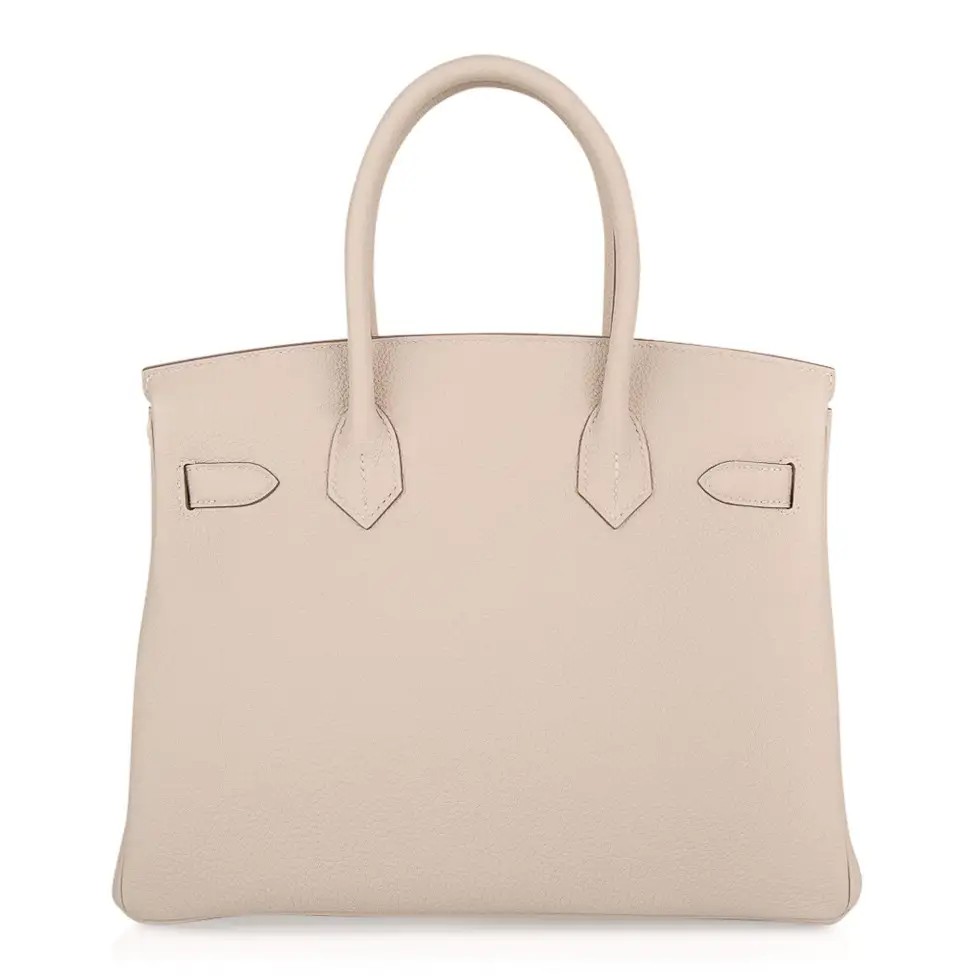 Hermes Birkin 30 Bag Craie Togo Leather with Rose Gold Hardware - Image 8
