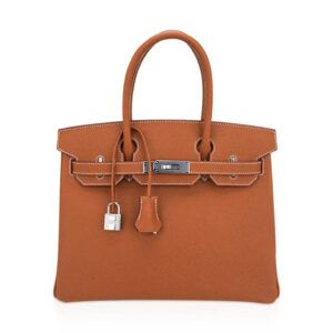 Hermes Birkin 30 Bag Gold Epsom Leather with Palladium Hardware