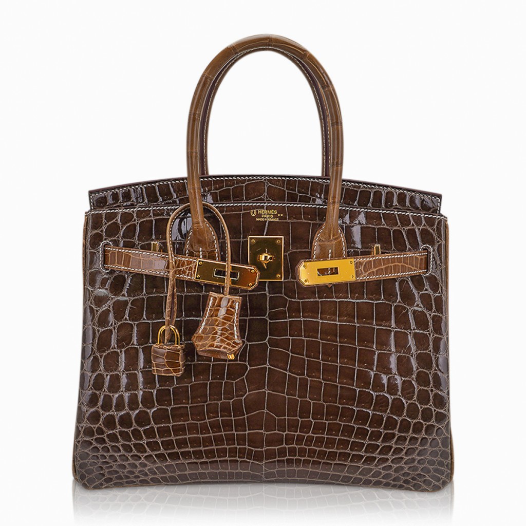 Hermes Special Order HSS Birkin 30 Bag Gris Elephant & Ficelle Crocodile with Gold Hardware - Image 3