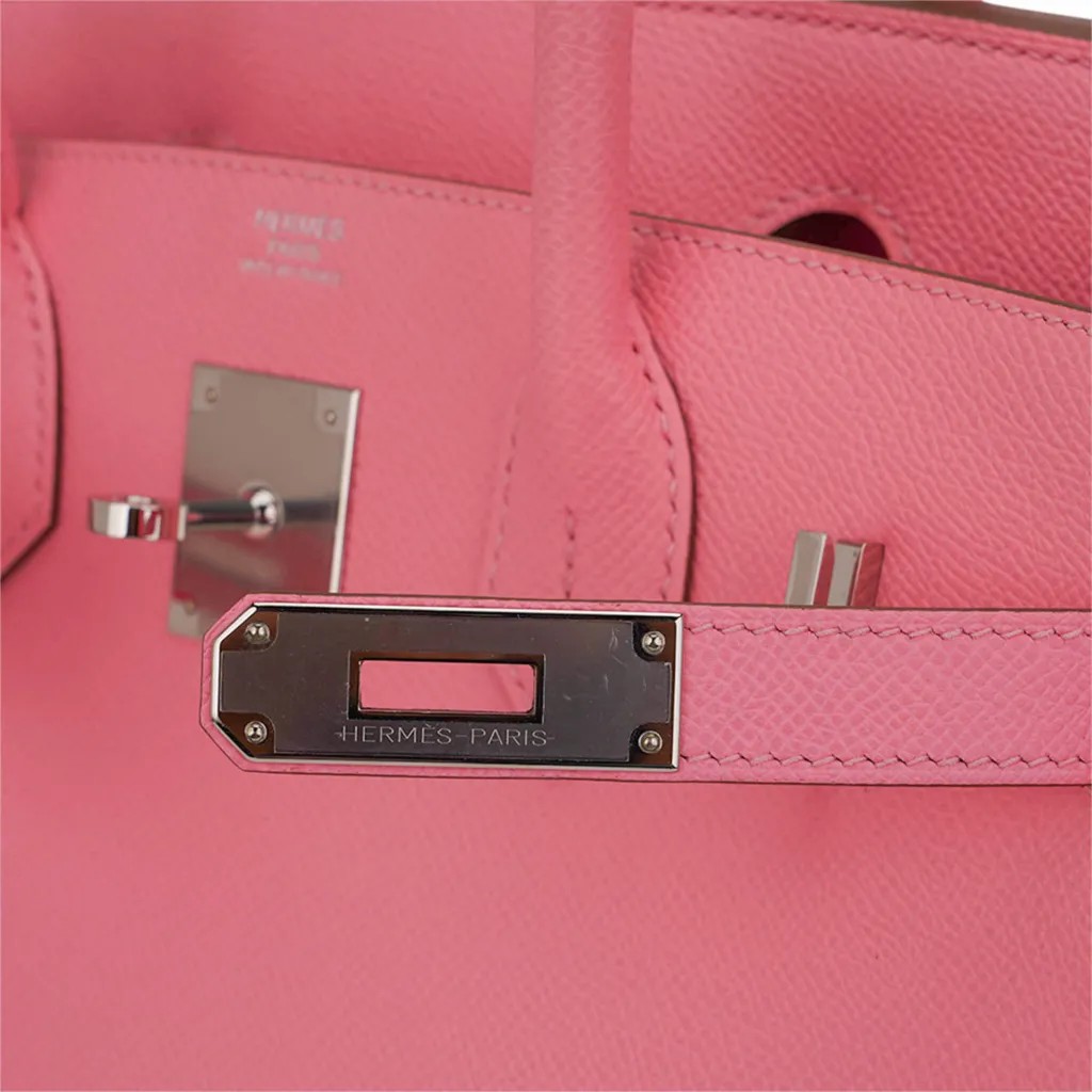 Hermes Birkin 30 Bag Rose Confetti Epsom Leather with Palladium Hardware - Image 5