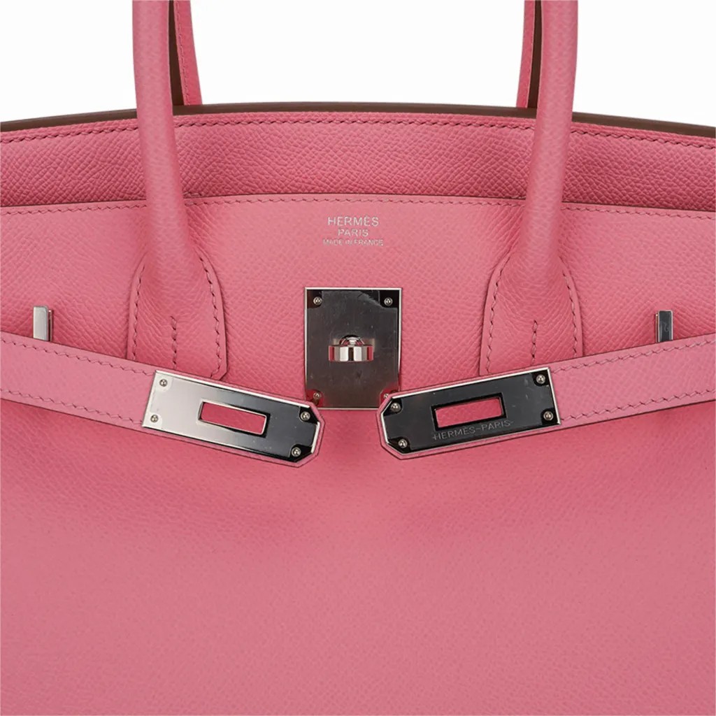 Hermes Birkin 30 Bag Rose Confetti Epsom Leather with Palladium Hardware - Image 7