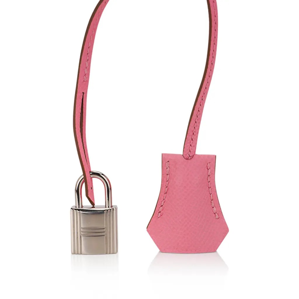 Hermes Birkin 30 Bag Rose Confetti Epsom Leather with Palladium Hardware - Image 9