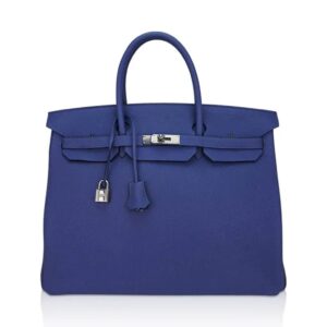 Hermes Birkin 40 Bag Blue de Prusse Palladium Hardware Togo Leather