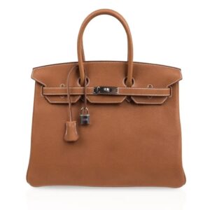 Hermes Limited Edition Birkin Bag 35 Fauve Barenia Faubourg Leather with Palladium Hardware