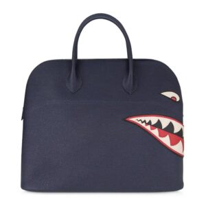 Hermes Limited Edition Bolide 40 Bag Runway Shark Monster Blue Indigo