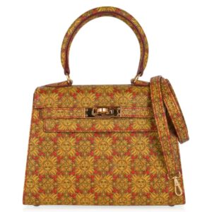 Hermes Vintage Mini Kelly 20 Bag Sellier Soleil Box Leather with Gold Hardware